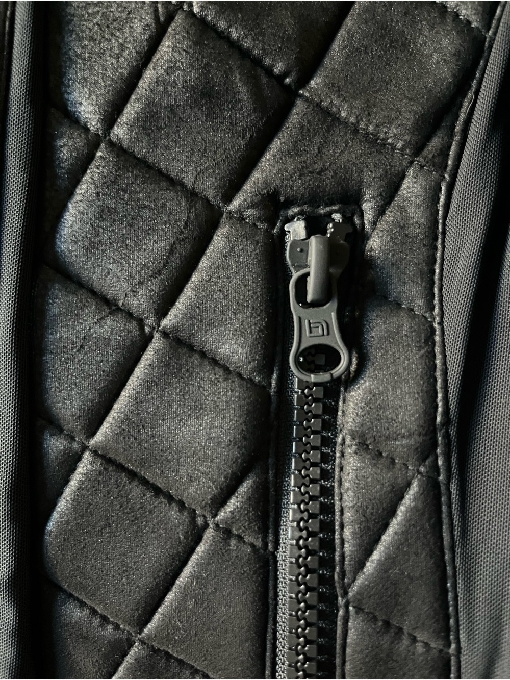 BLANC NOIR CLASSIC BLACK QUILTED GENUINE LEATHER MESH MOTO JACKET - Picture 10 of 12